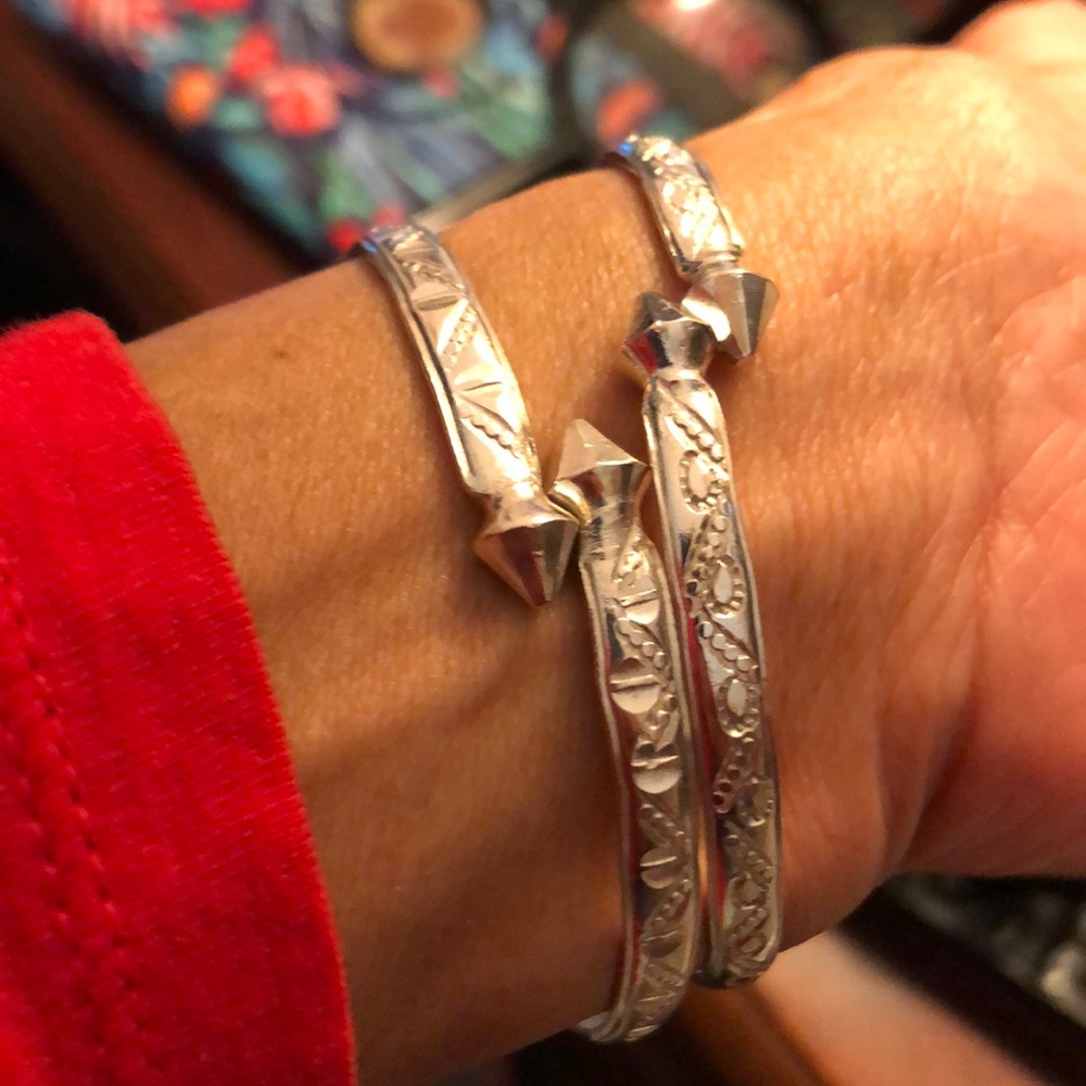 SOLD‼️Two sterling silver bangles.SOLD ‼️